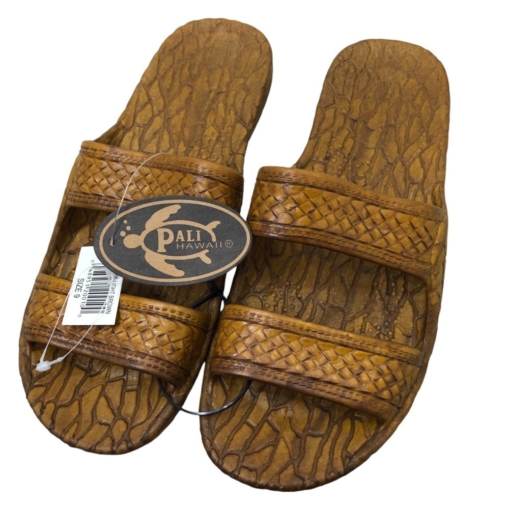 Pali Hawaii Moses Sandal Shoe Unisex 9 Brown NWT Slides Casual Beach Vacation - Picture 2 of 8